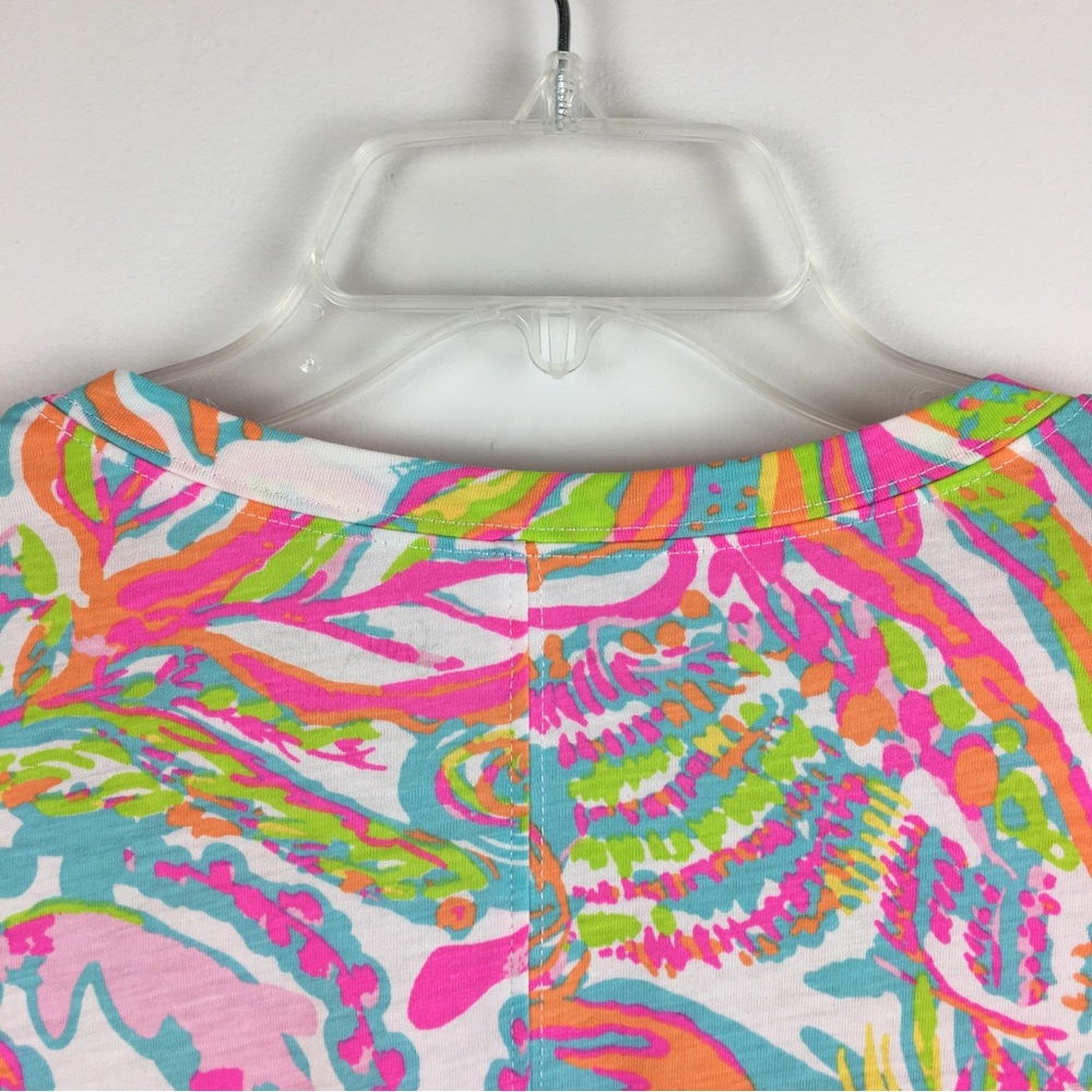 NWOT Lilly Pulitzer Sheath Dress 100% Pima Cotton Scuba To Cuba Coral Reef Multi - Picture 8 of 13